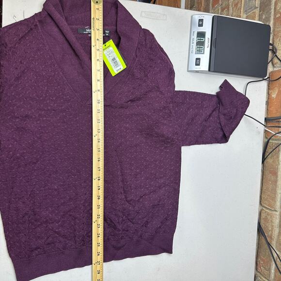 Murano Modern Performance Pullover‎ Lightweight Sweater Size Medium Burgundy - Picture 9 of 10
